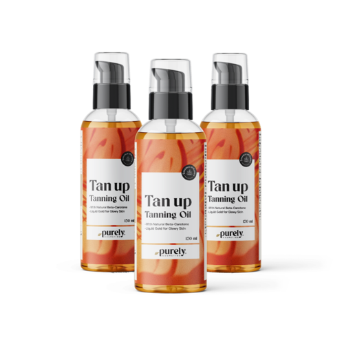 3x Tan up – aceite bronceador, en total 450 ml