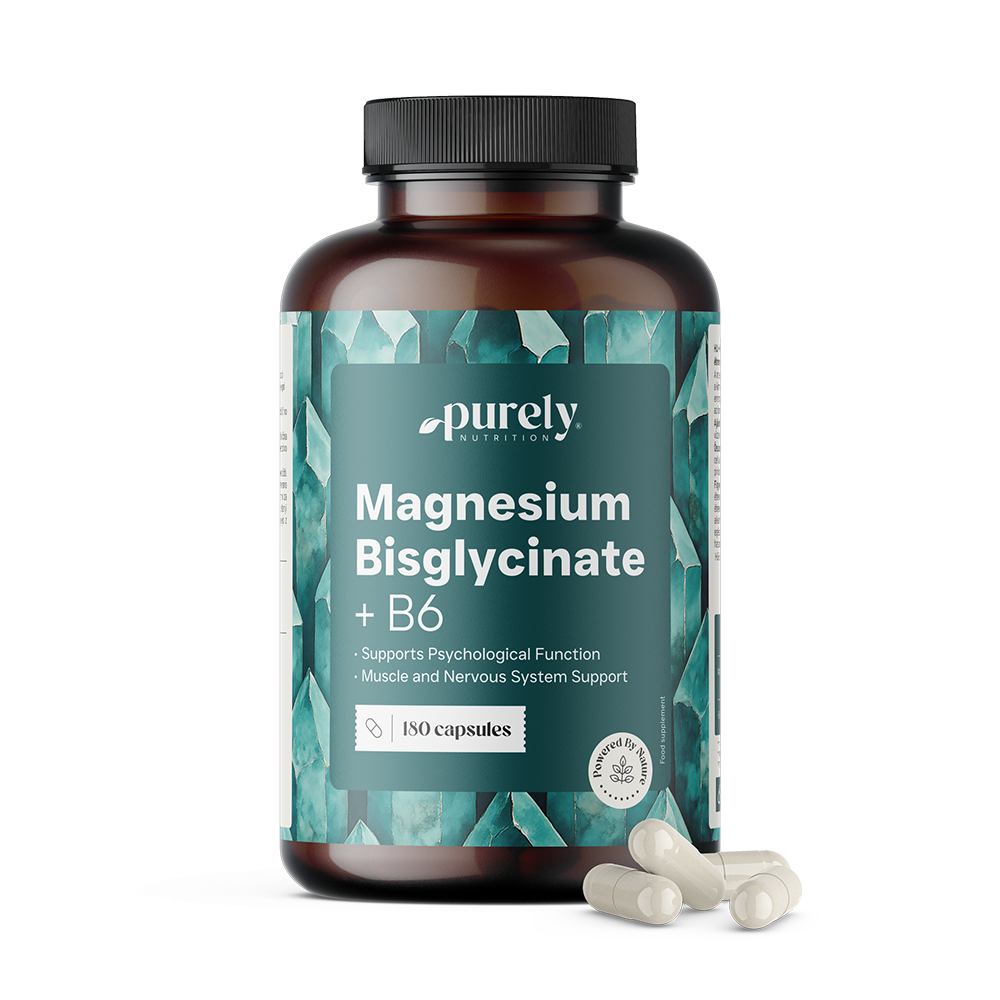 Bisglicinato de magnesio con vitamina B6, 180 cápsulas