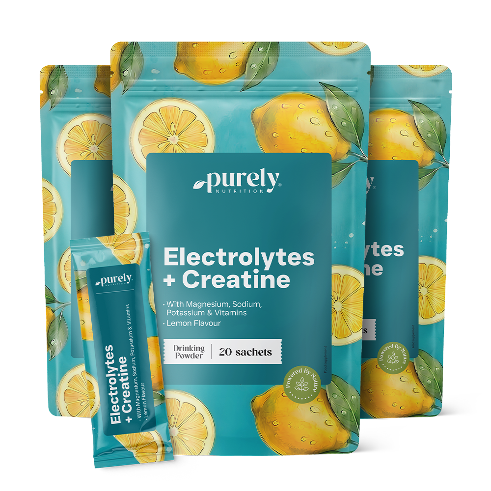 3x Electrolitos con creatina – limón, en total 60 sobres